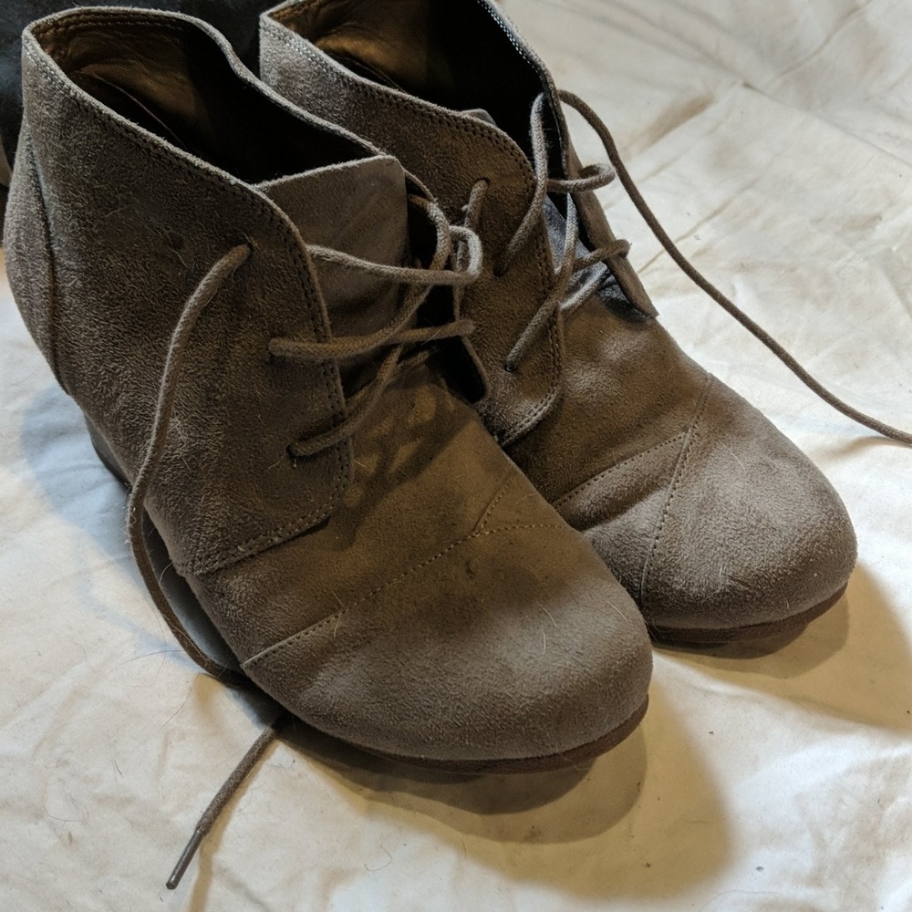 Tan booties